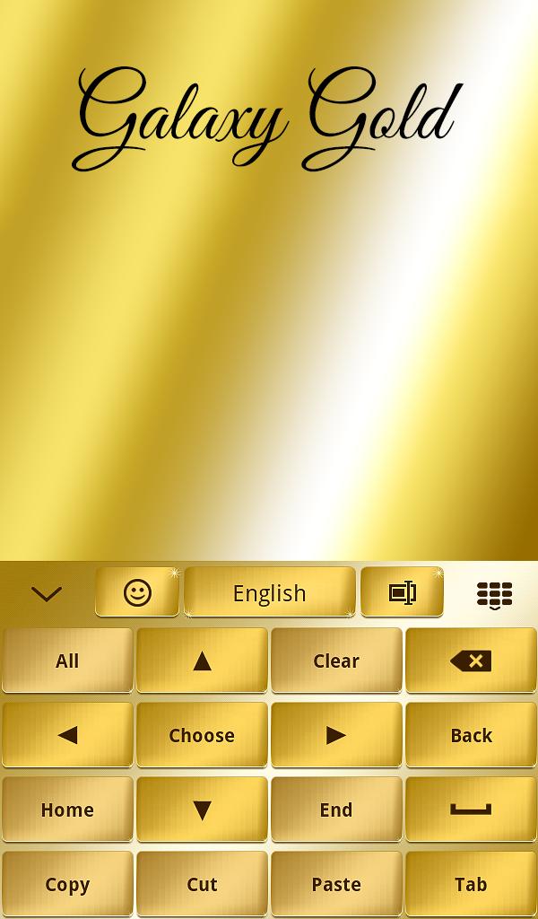Gold Keyboard 4 Samsung Galaxy