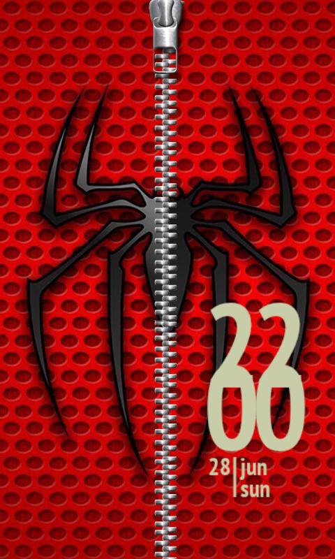 Spider Zipper Lock Screen