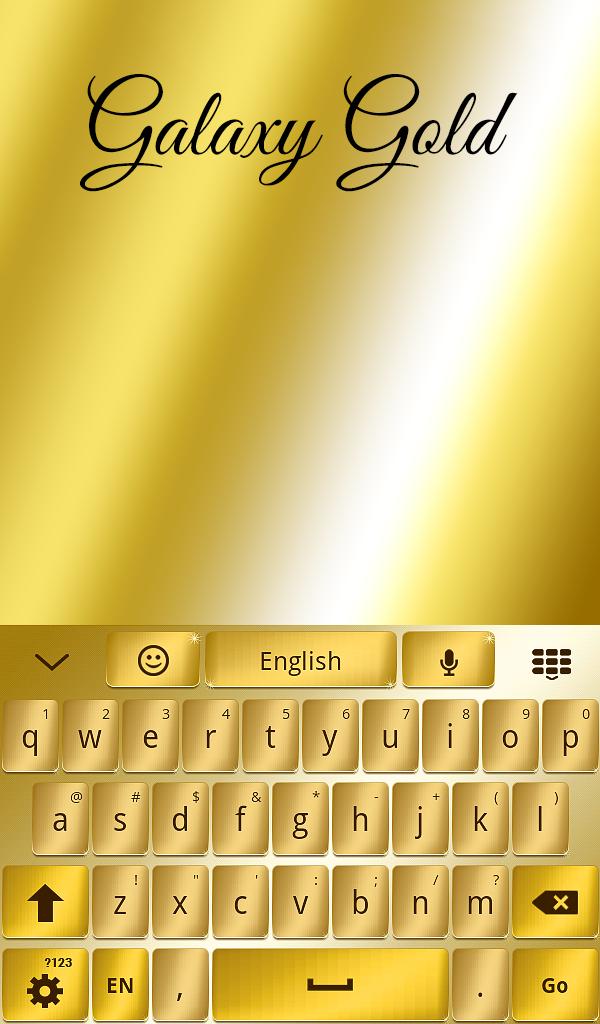 Gold Keyboard 4 Samsung Galaxy