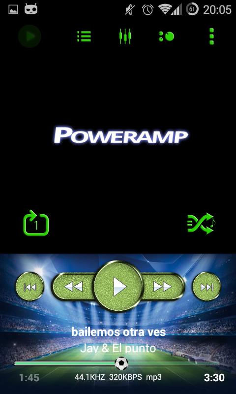 Poweramp Skin Football