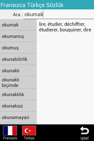 French Turkish Dictionary