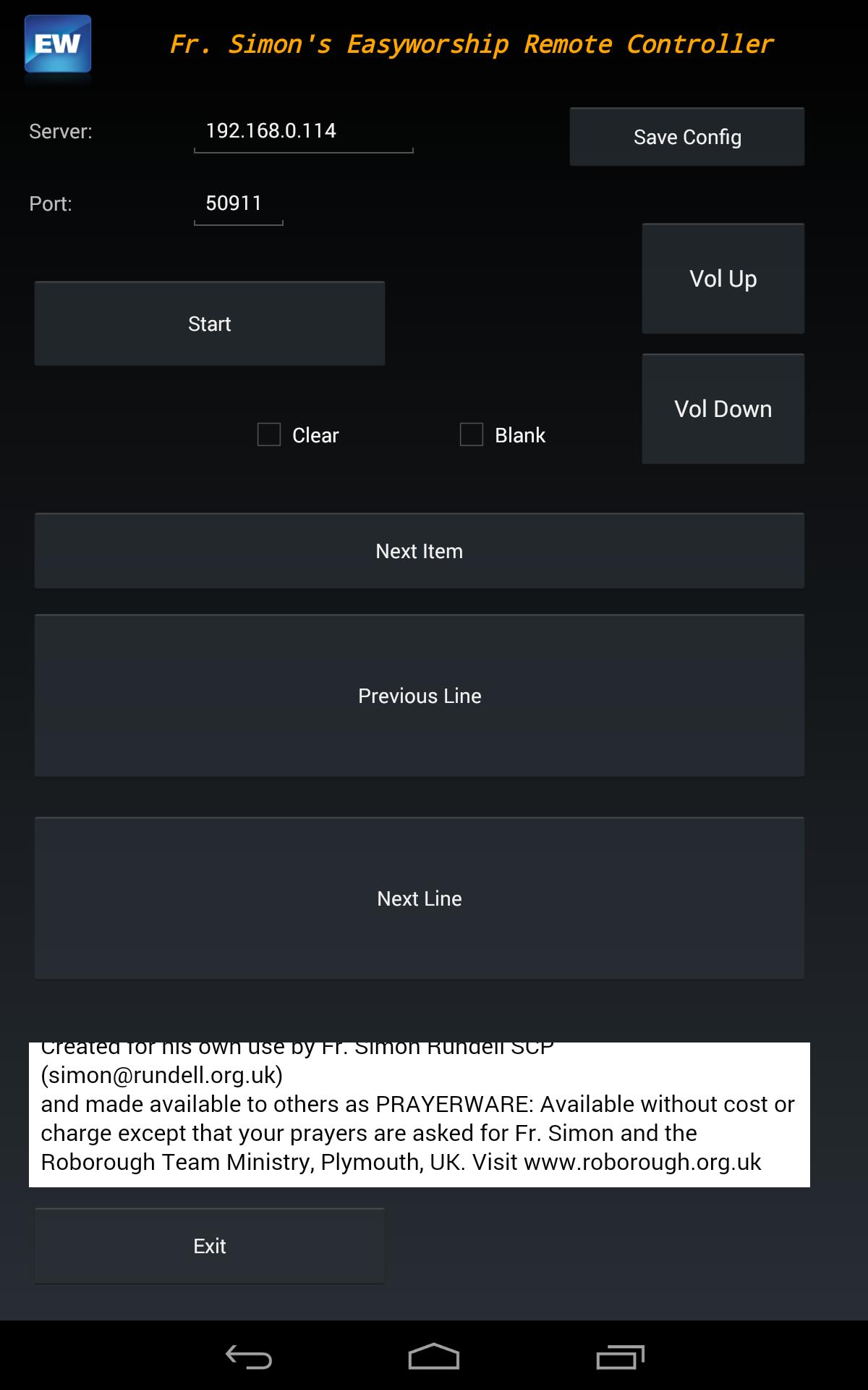 Easyworship Remote Client