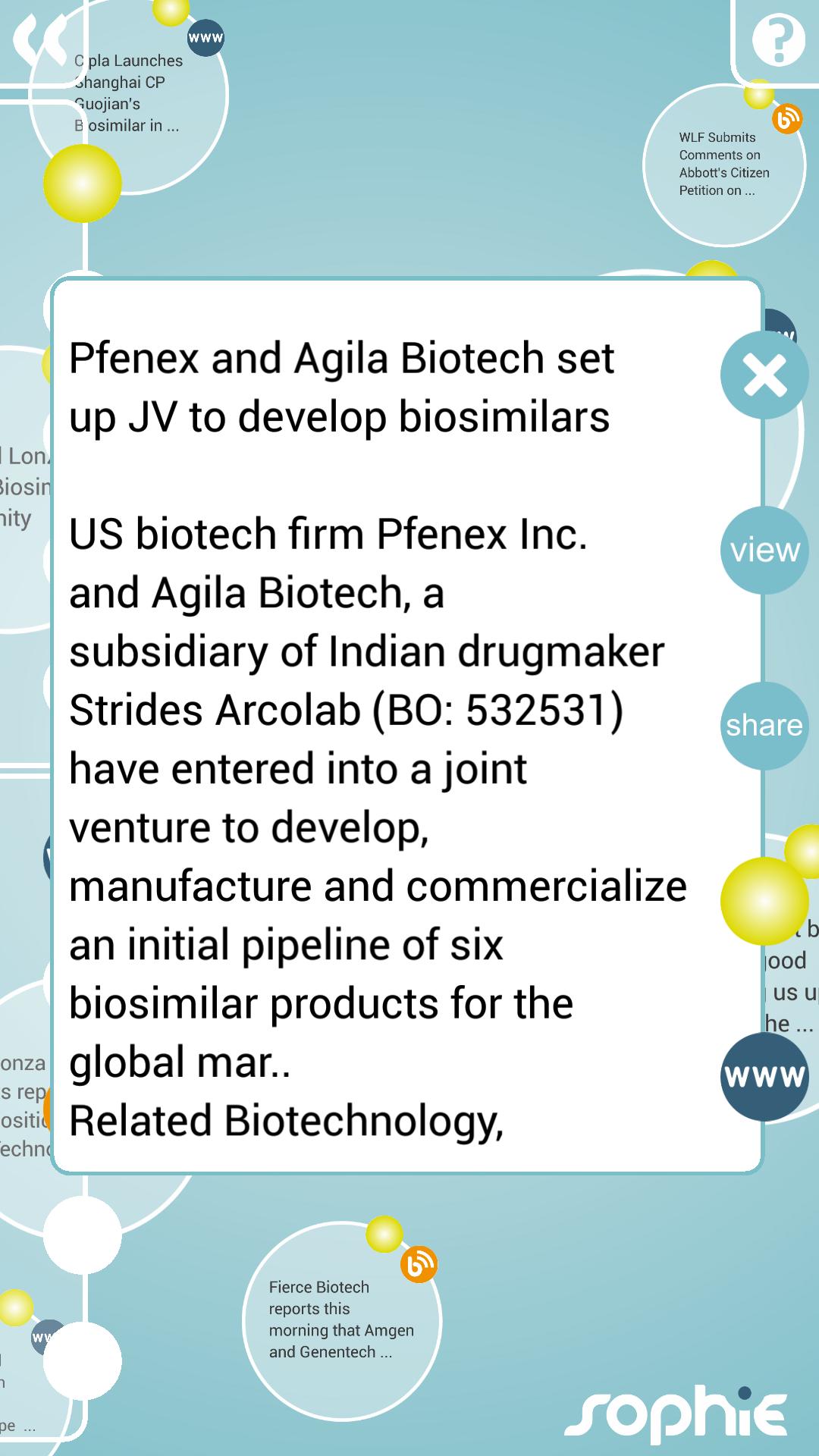 Sophie: Pharma & Biotech