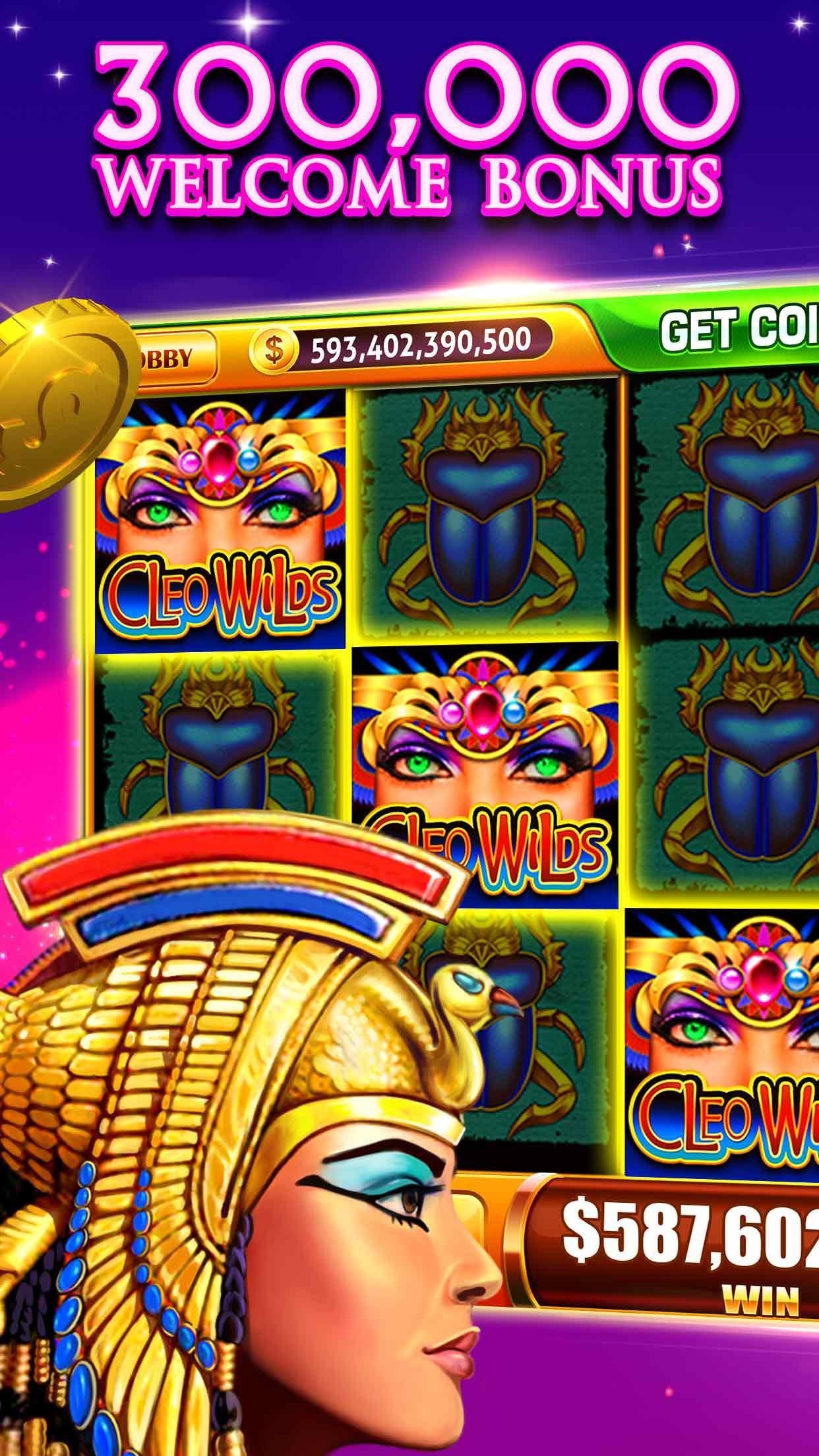 Slots! Cleo Wilds Slot Machines & Casino Games