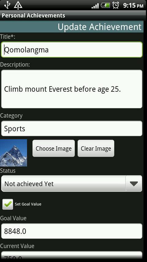 Personal Achievements