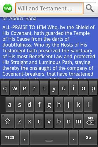 Baha'i: Will and Testament