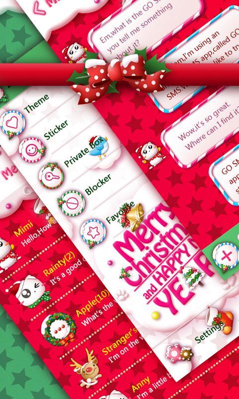 GO SMS CHRISTMAS CAT THEME