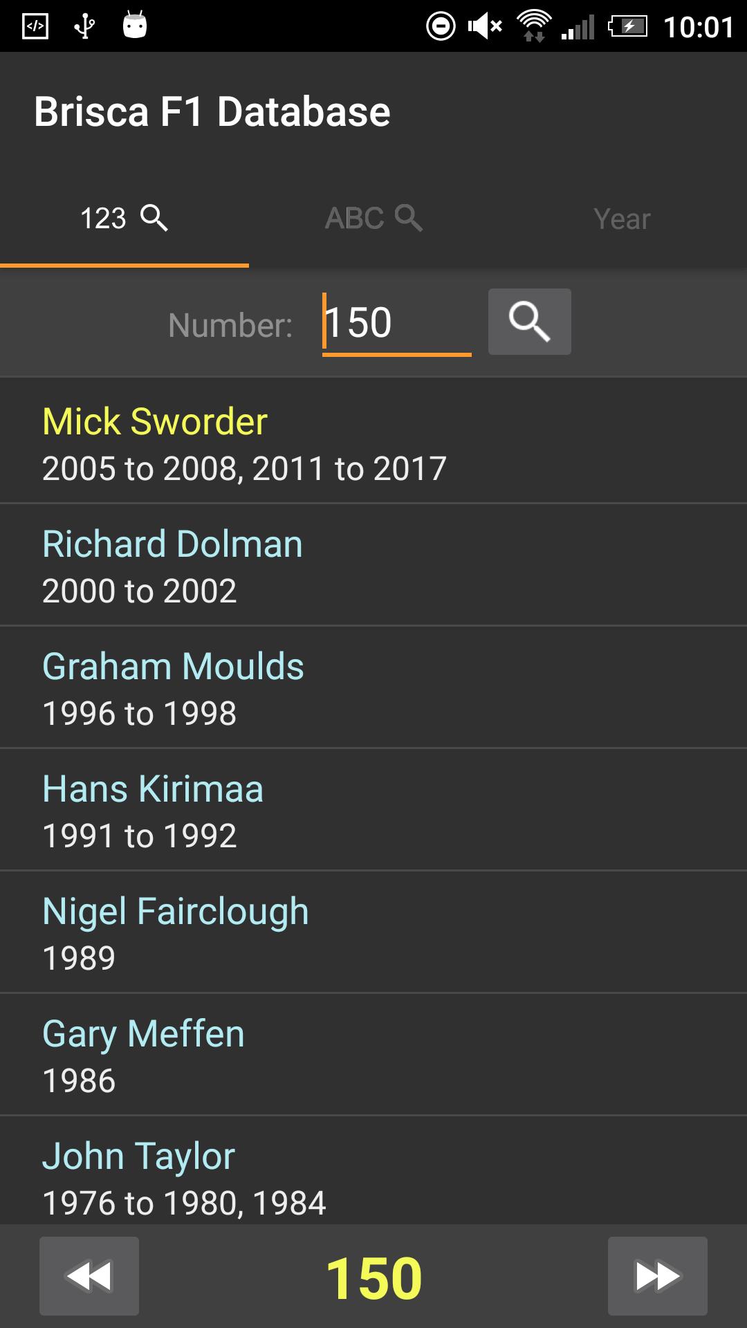 Brisca F1 Stock Car Racing Database