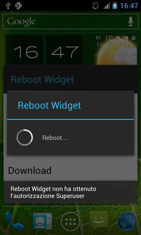 Reboot Widget for Root User