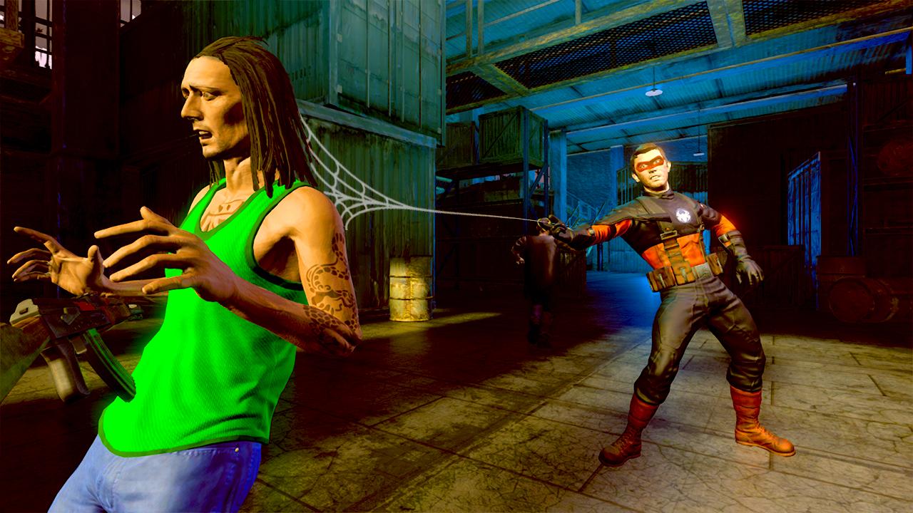 Spider Police Robot Rope Hero Miami Crime City