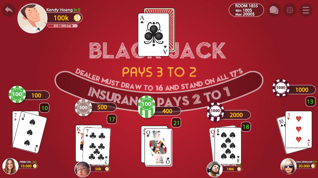 Blackjack 21 - Free Poker Chip