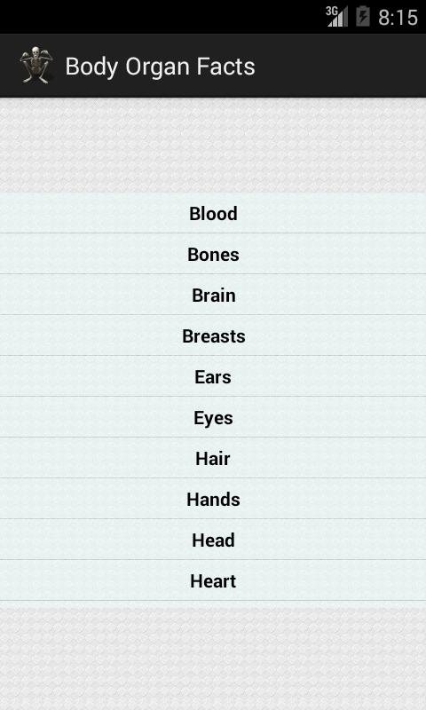 Body Organ Facts