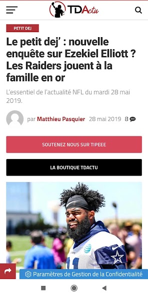 Touchdown Actu