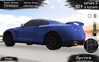 Blue Beamer Driving