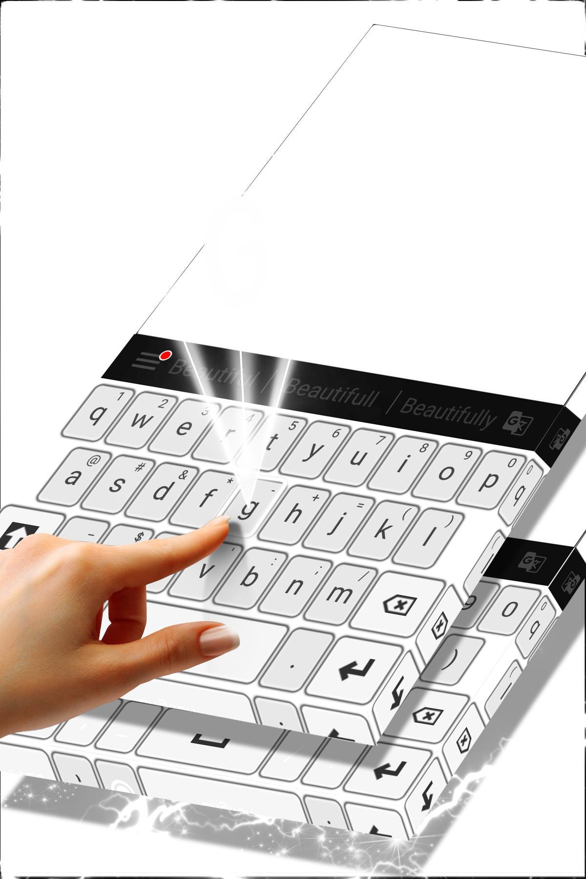 Laptop Keyboard Modern White