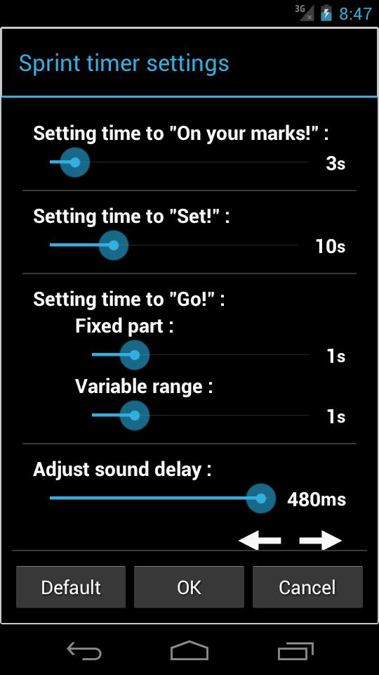 Sprint Start Timer