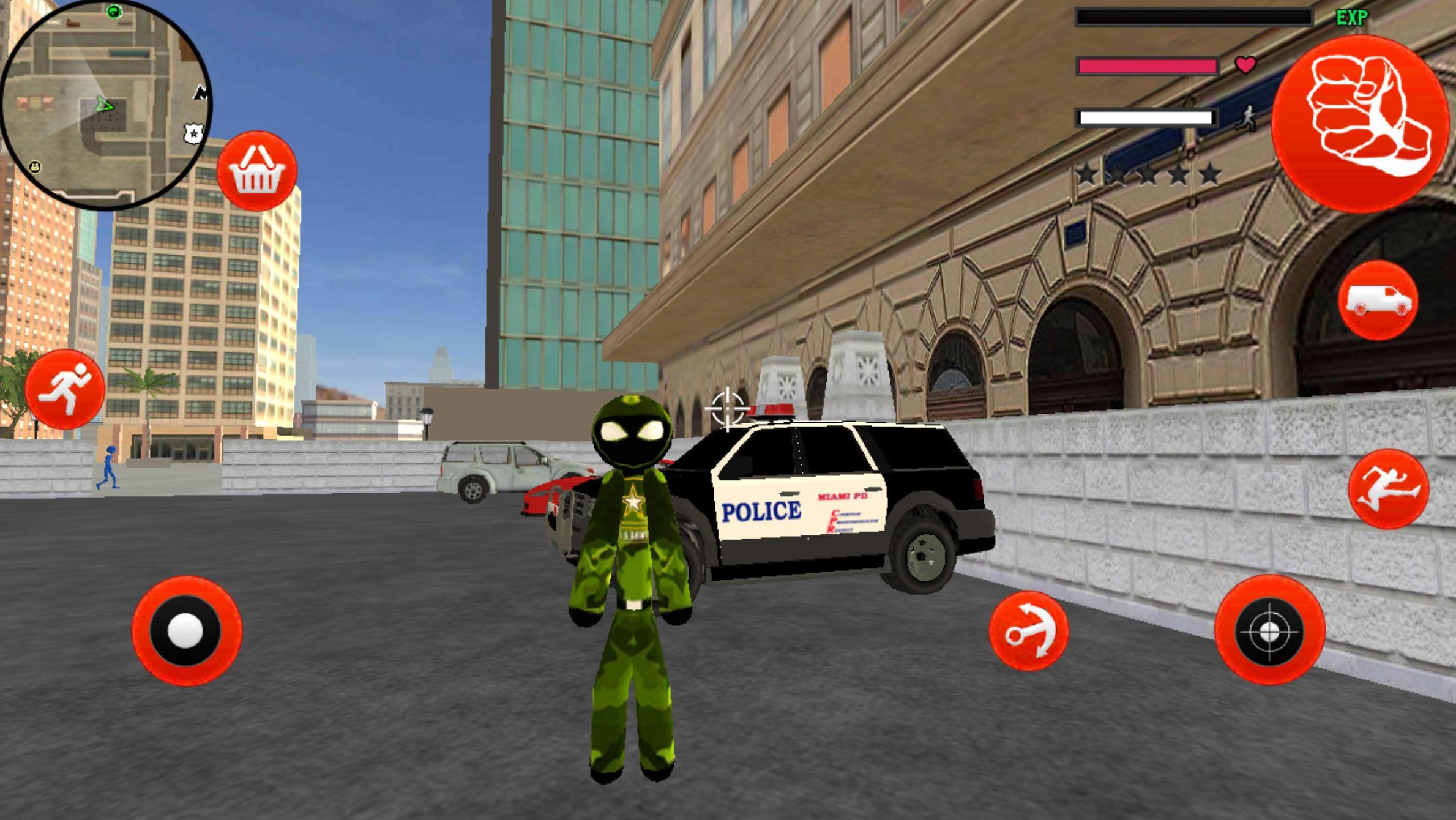 Army Counter Stickman Rope Hero Crime OffRoad