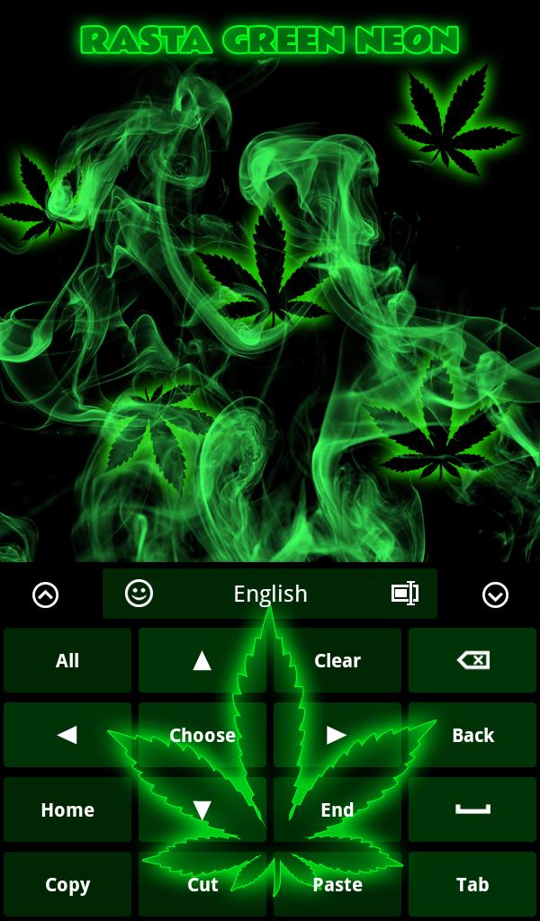 Rasta Green Neon Keyboard