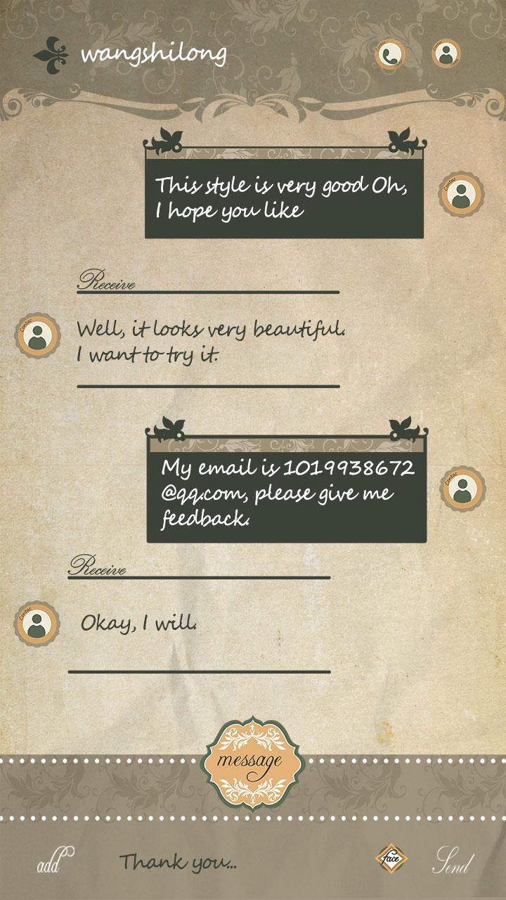 GO SMS PRO RETRO STYLE THEME