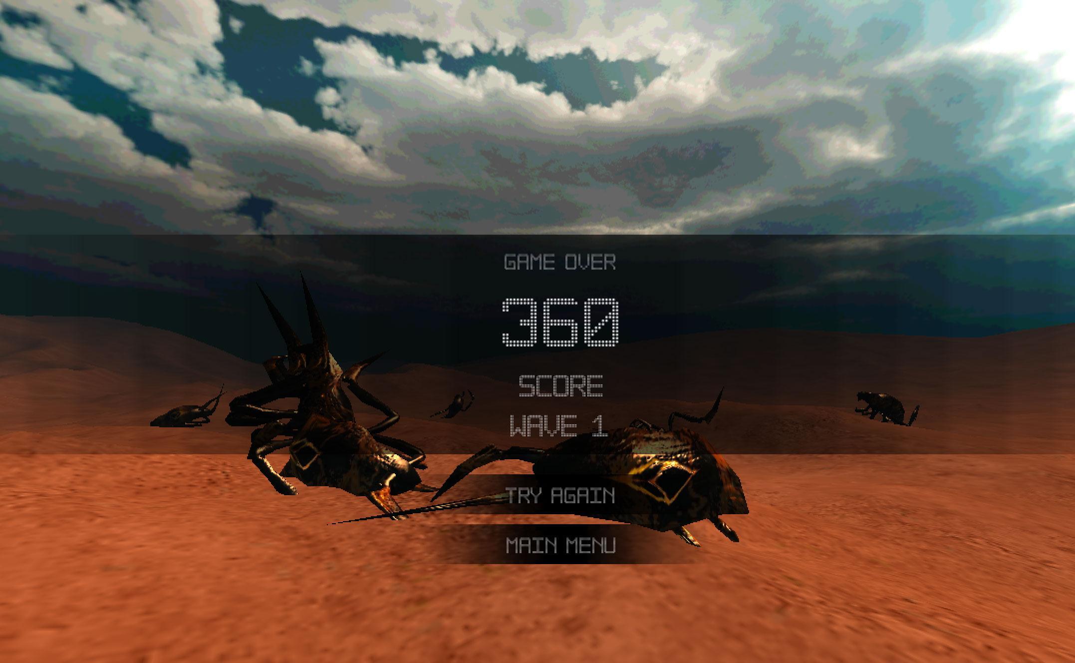 Alien Bugs Defend Shooter Game