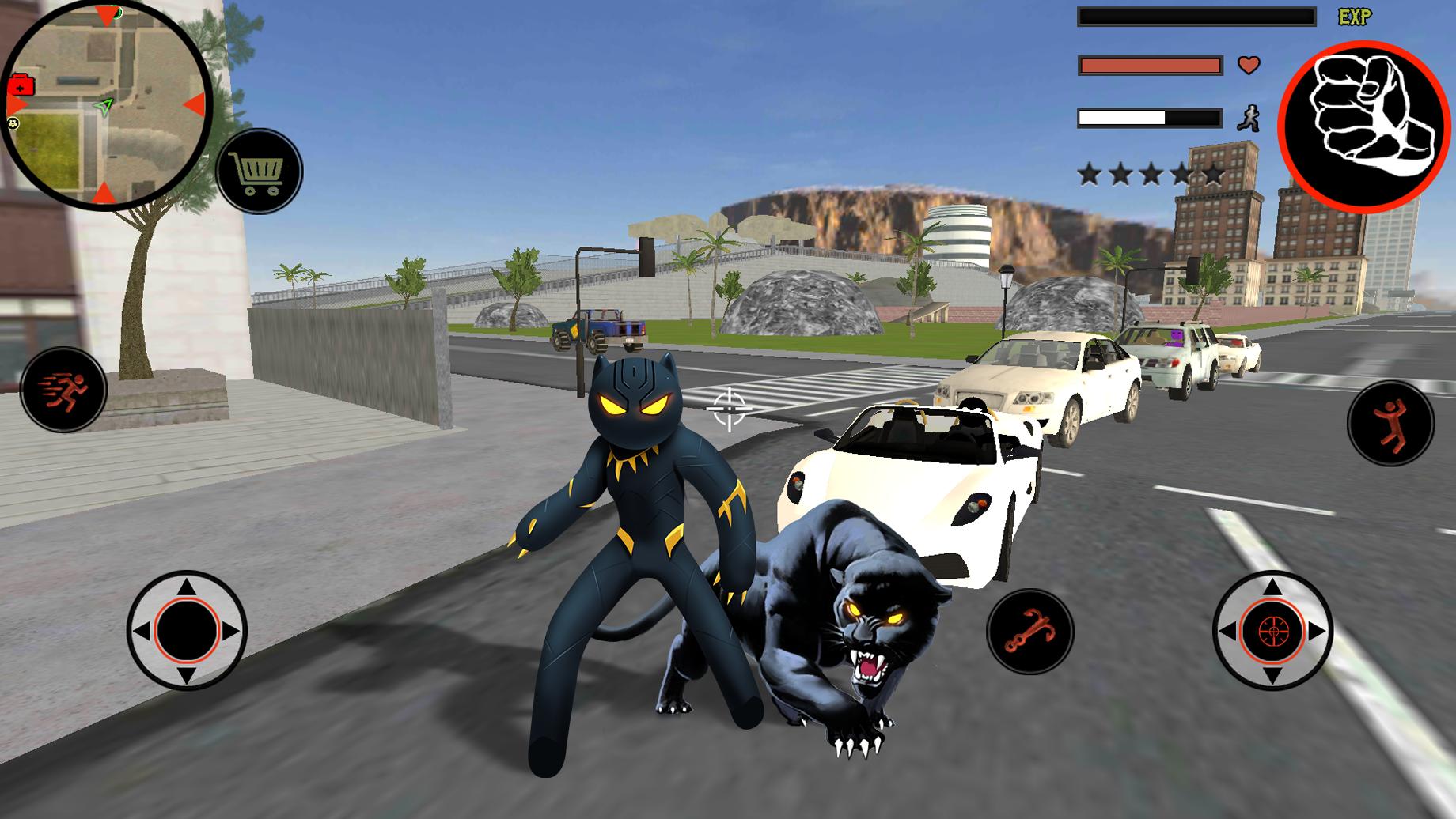 Multi Panther Stickman Rope Hero