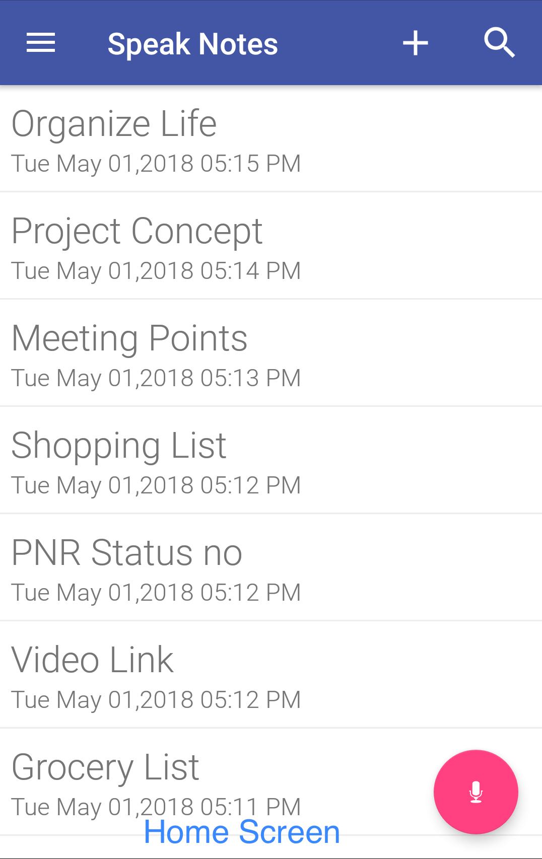 Speak Notes
