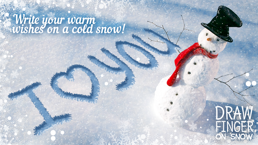 Draw finger on snow