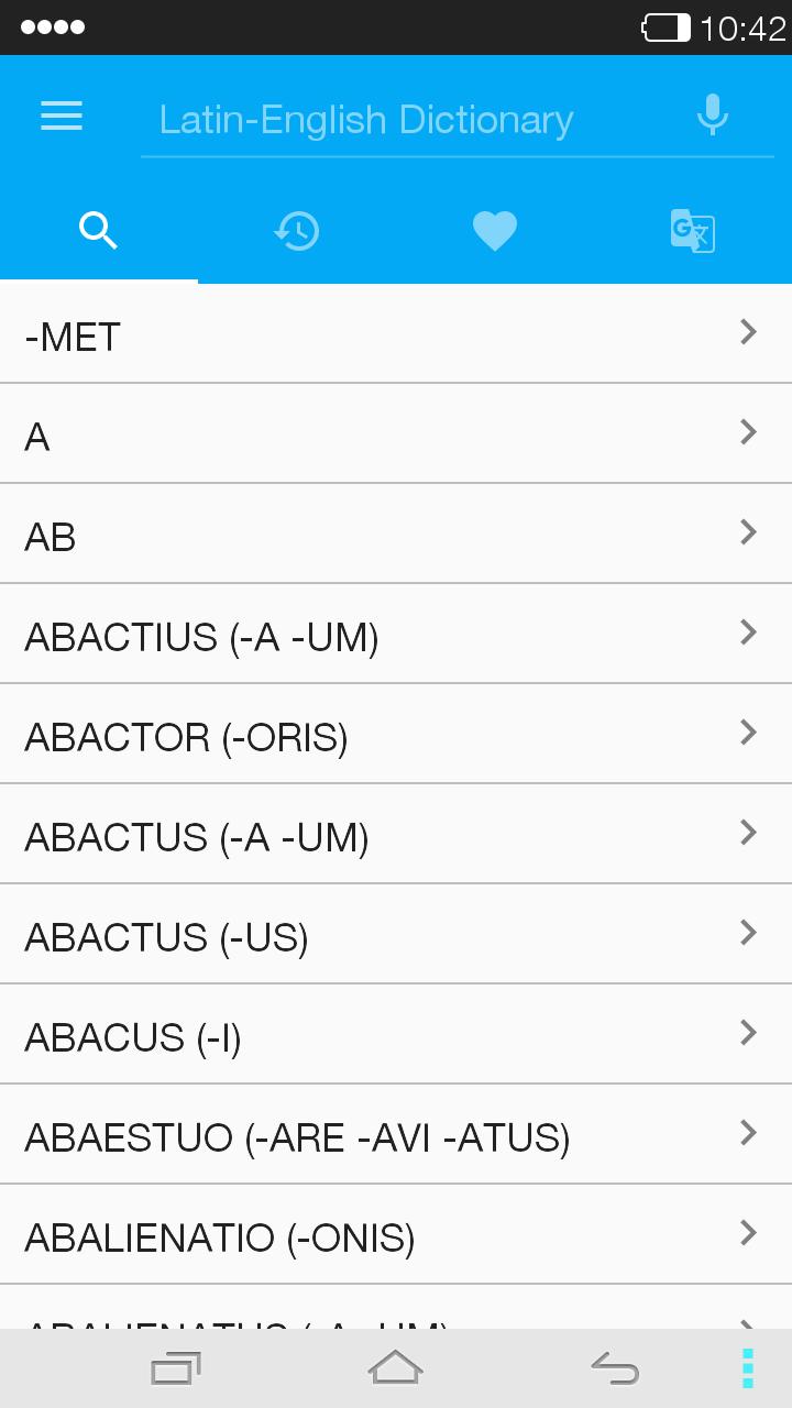 English<->Latin Dictionary