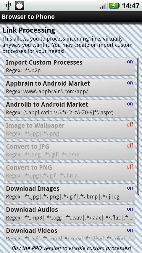 Browser to Phone
