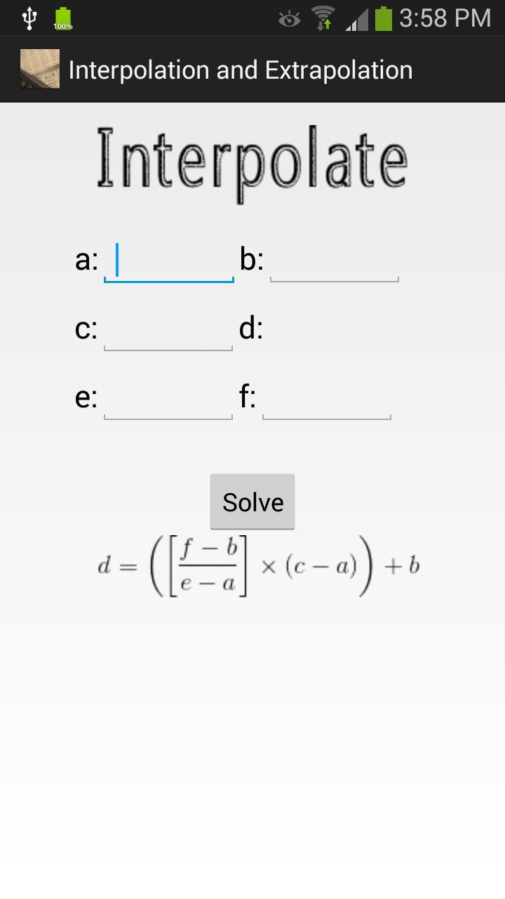 Interpolation and Extrapolate
