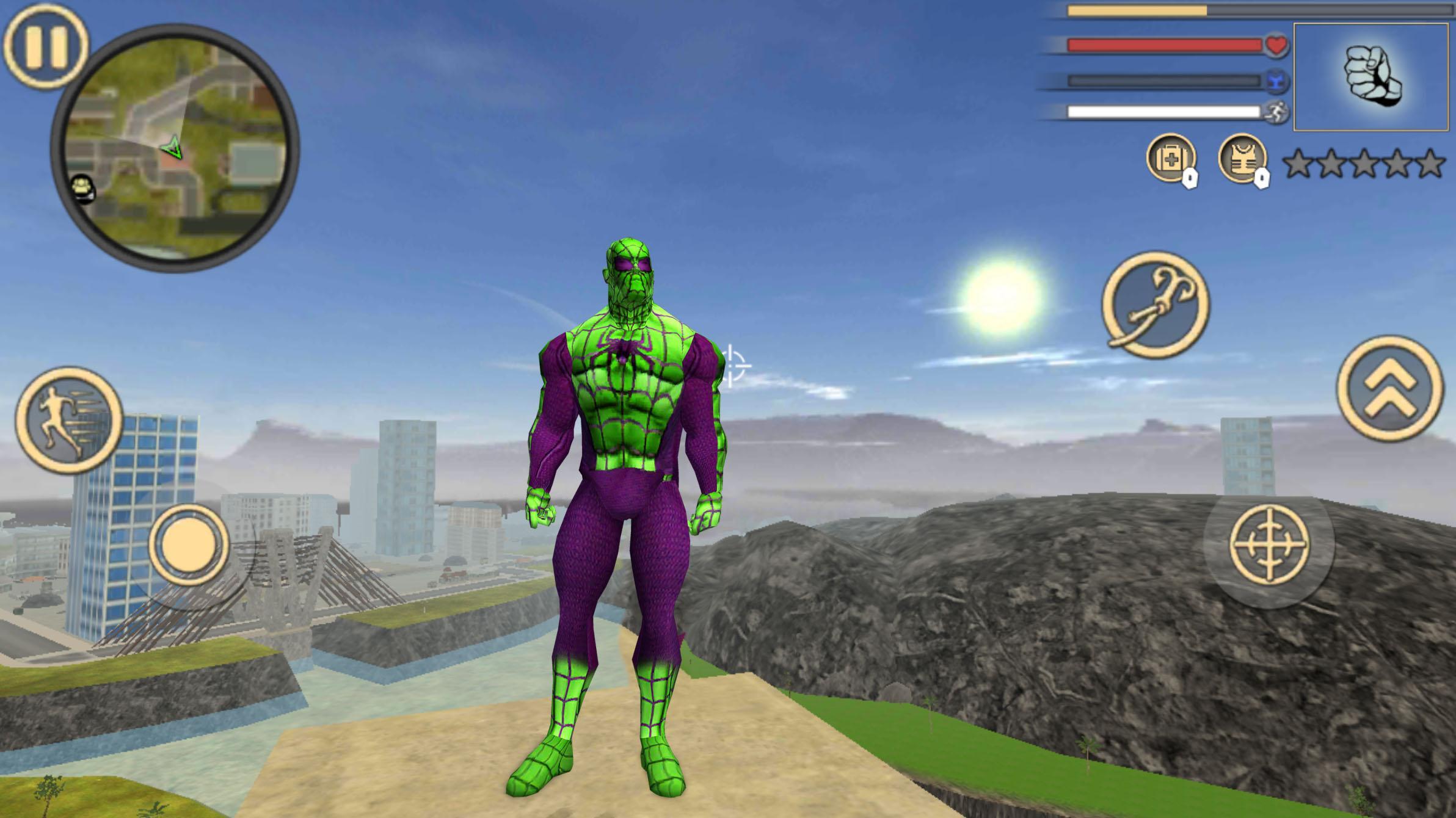 Spider Rope Hero Frog Ninja Strange Gangster Crime