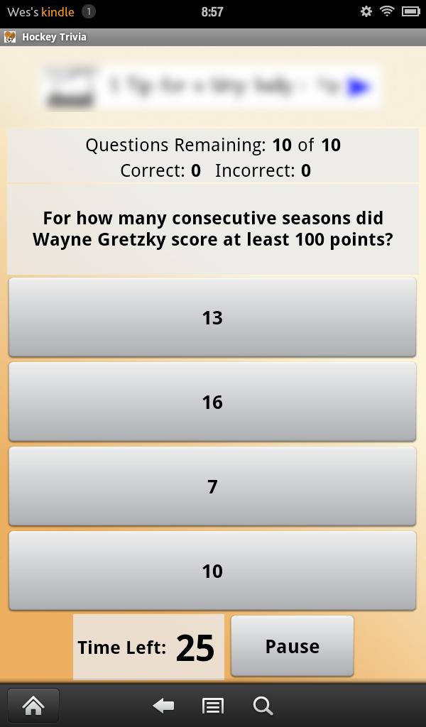 Hockey Trivia