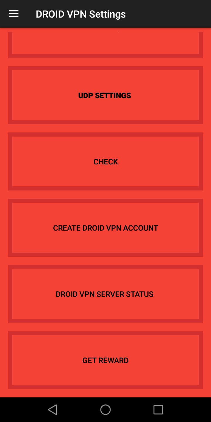 Droid VPN settings