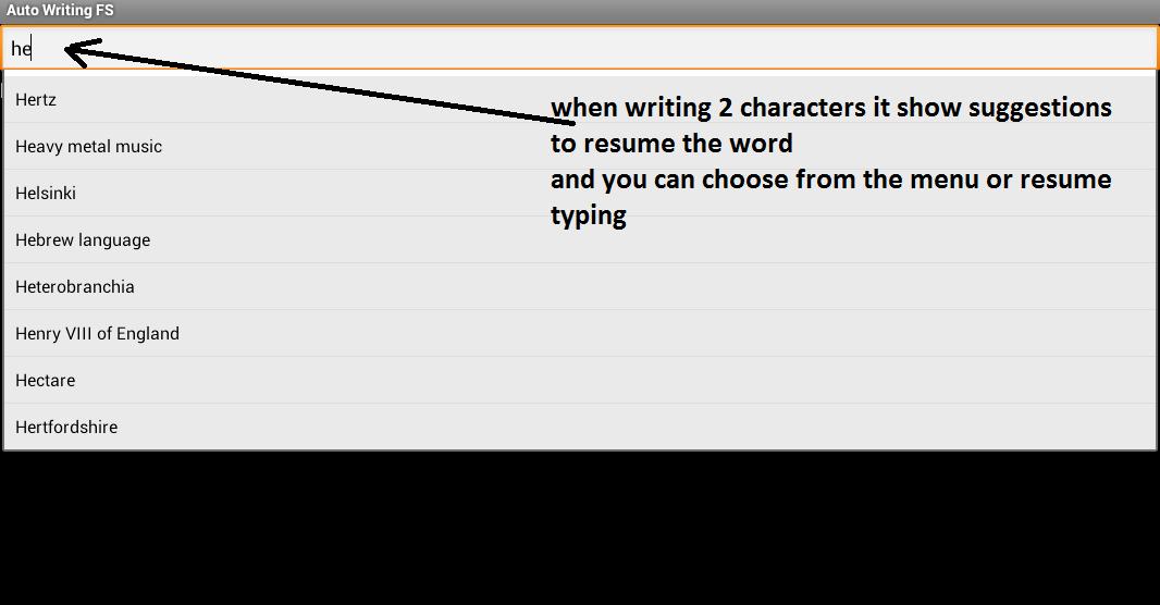 Auto Writing FS