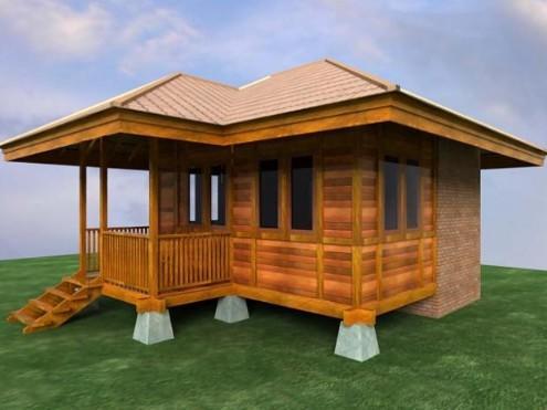 building a wooden house