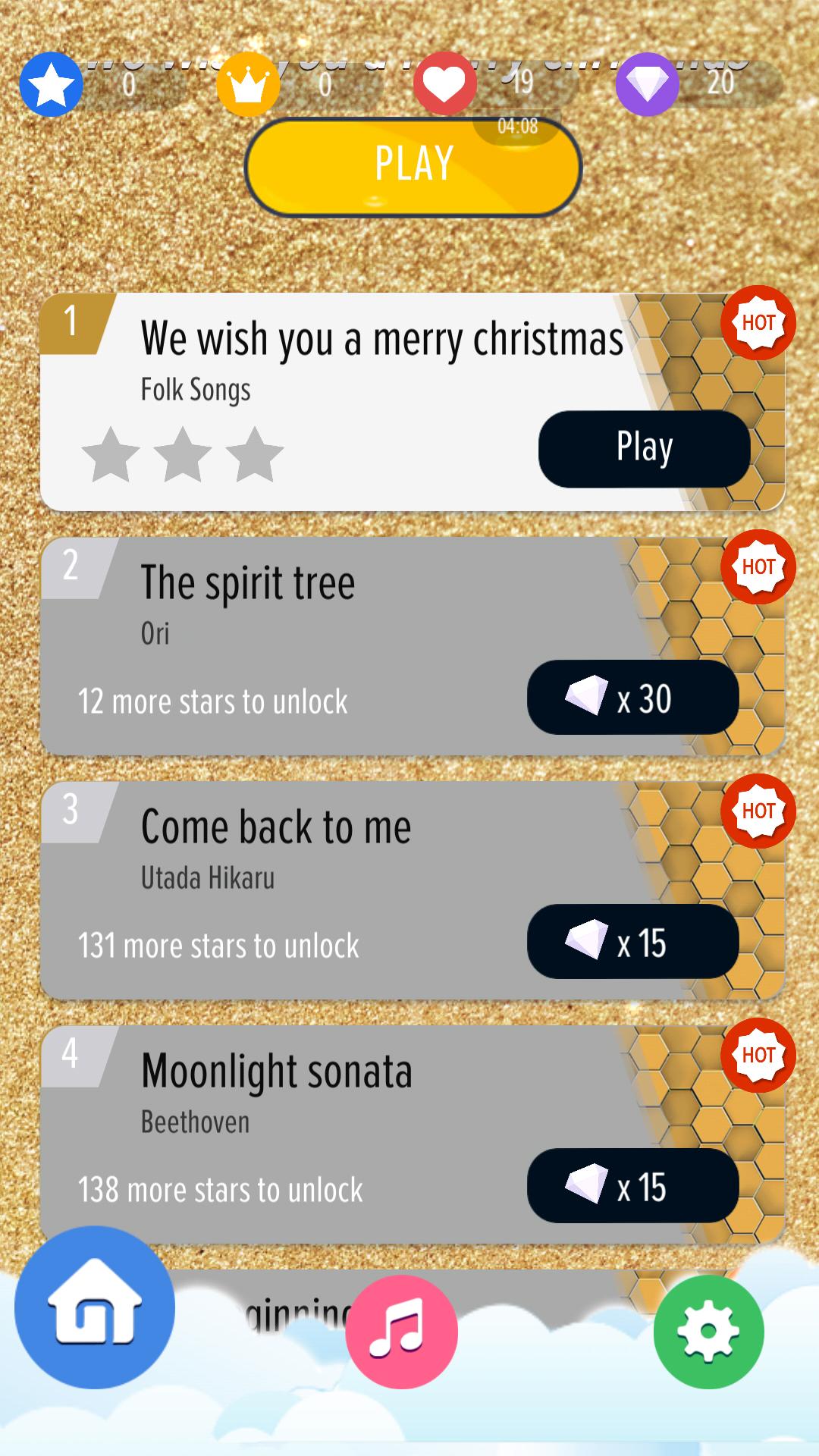 Perfect piano gold