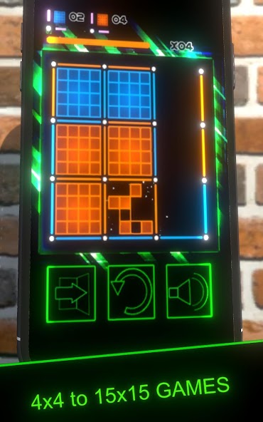 Dots Boxes neon relaxing game