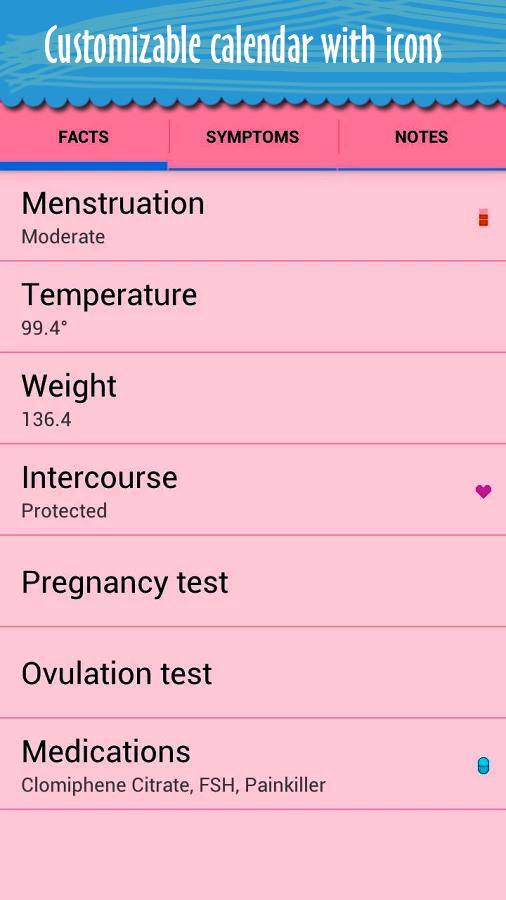 Period Log Calendar