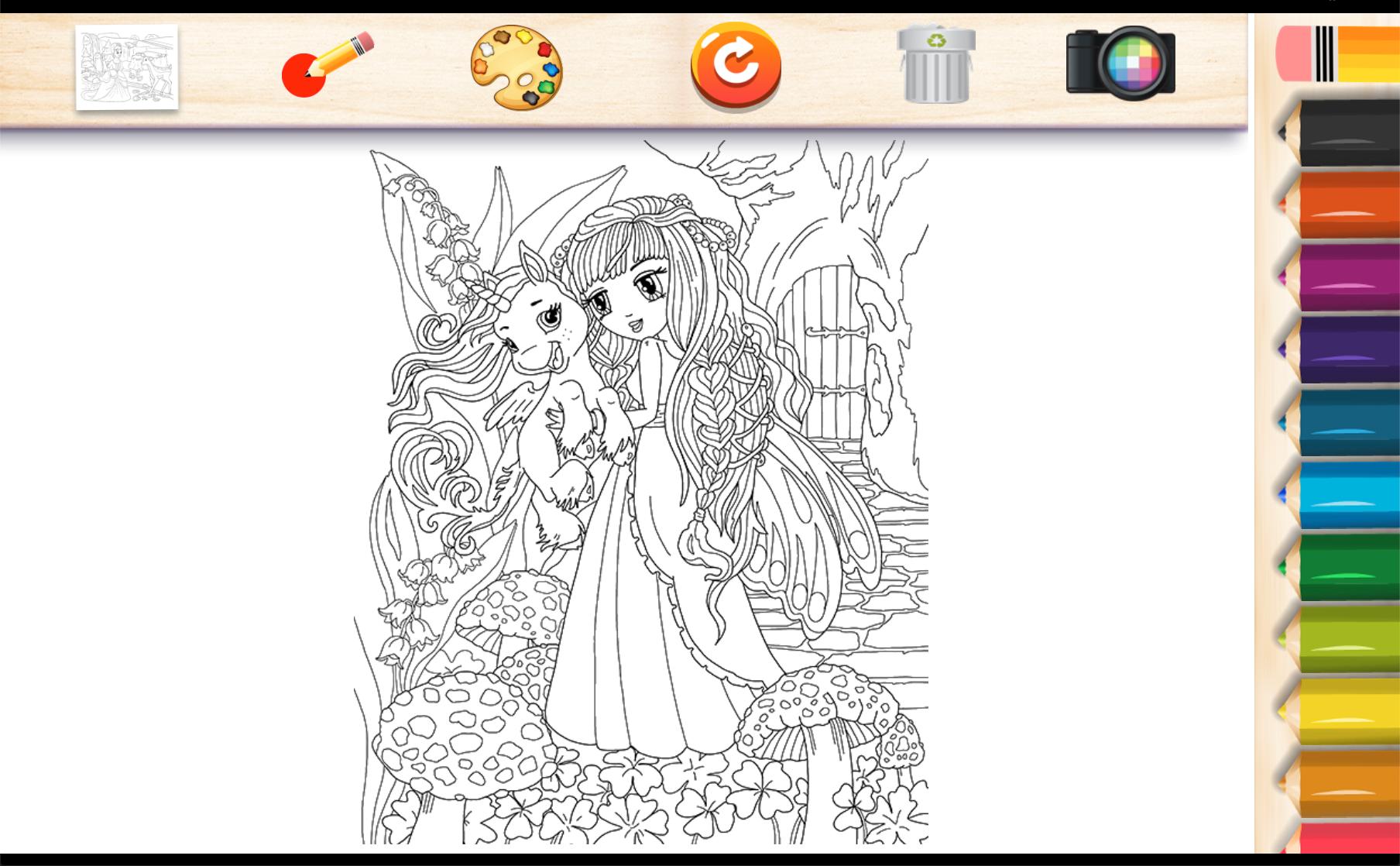 Princess Coloring Book for Girl