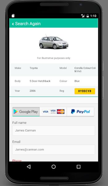 Instant Car Check