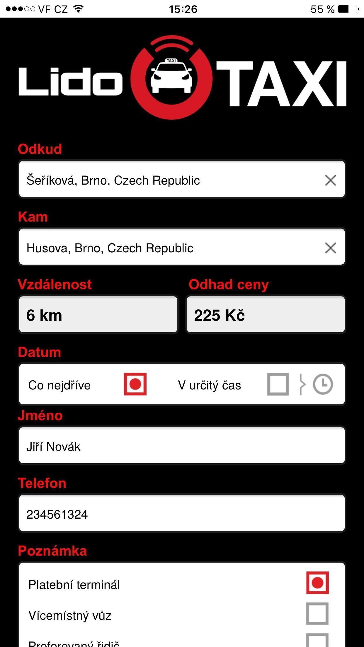 Lido Taxi Brno