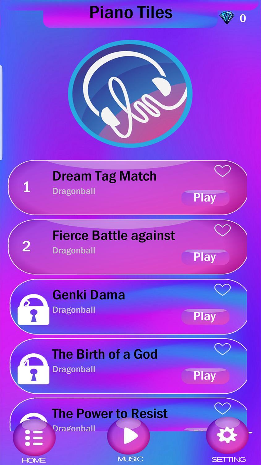 Dragonball Piano Game