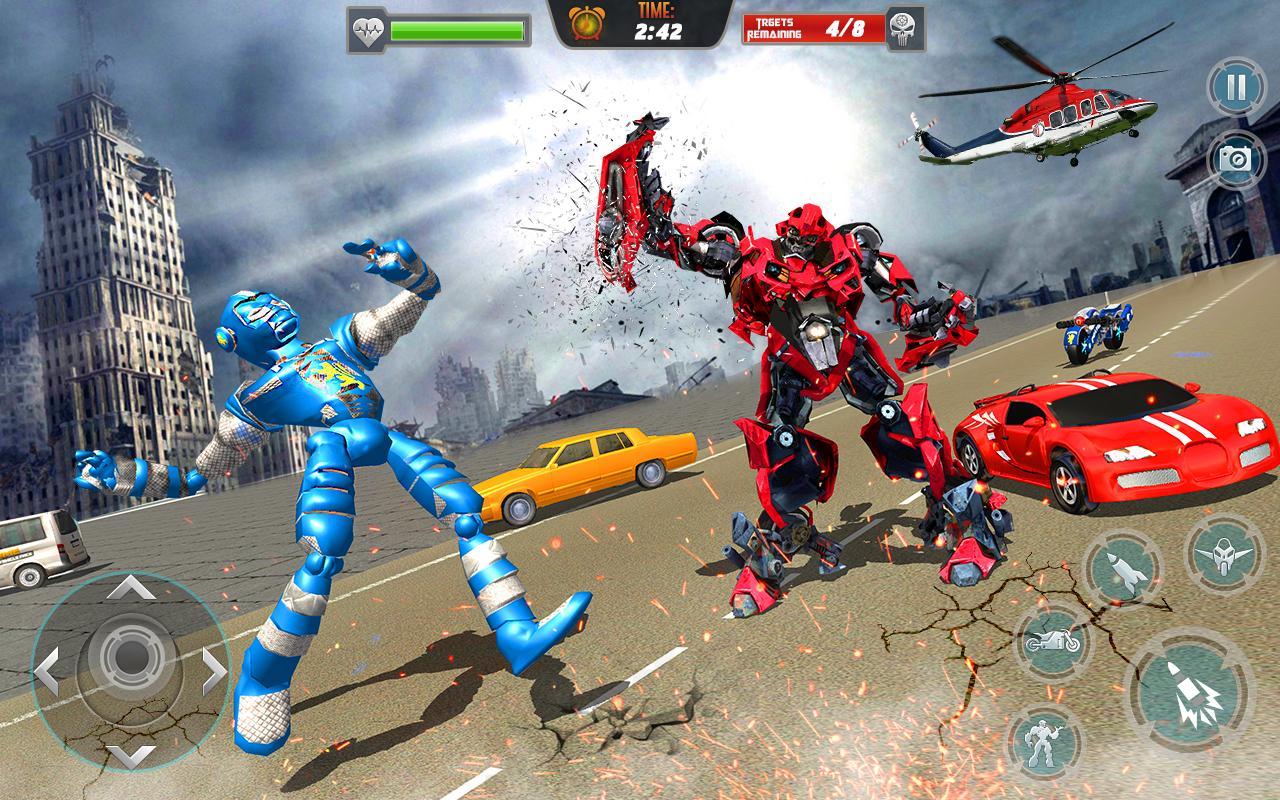 Flying Hero Robot Transform 3D