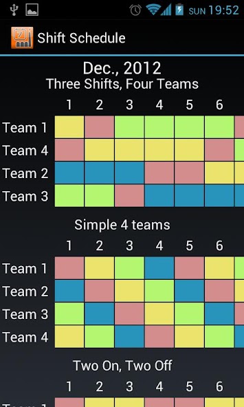 Shift Schedule