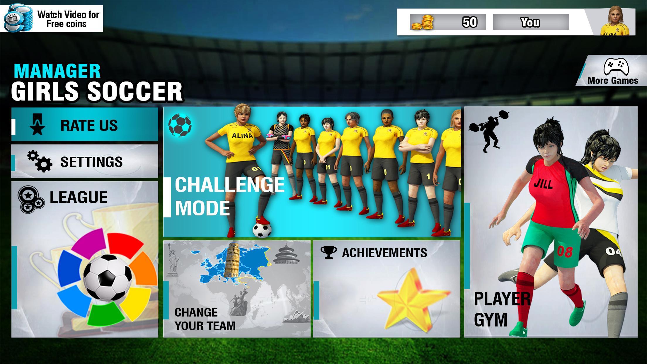 Girls Soccer PRO League:  Play Football Stars