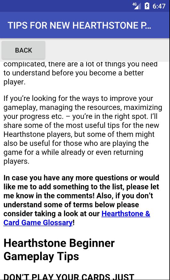Guide Hearthstone