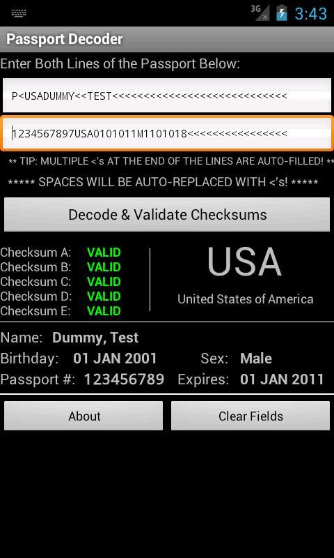 Passport Decoder BETA