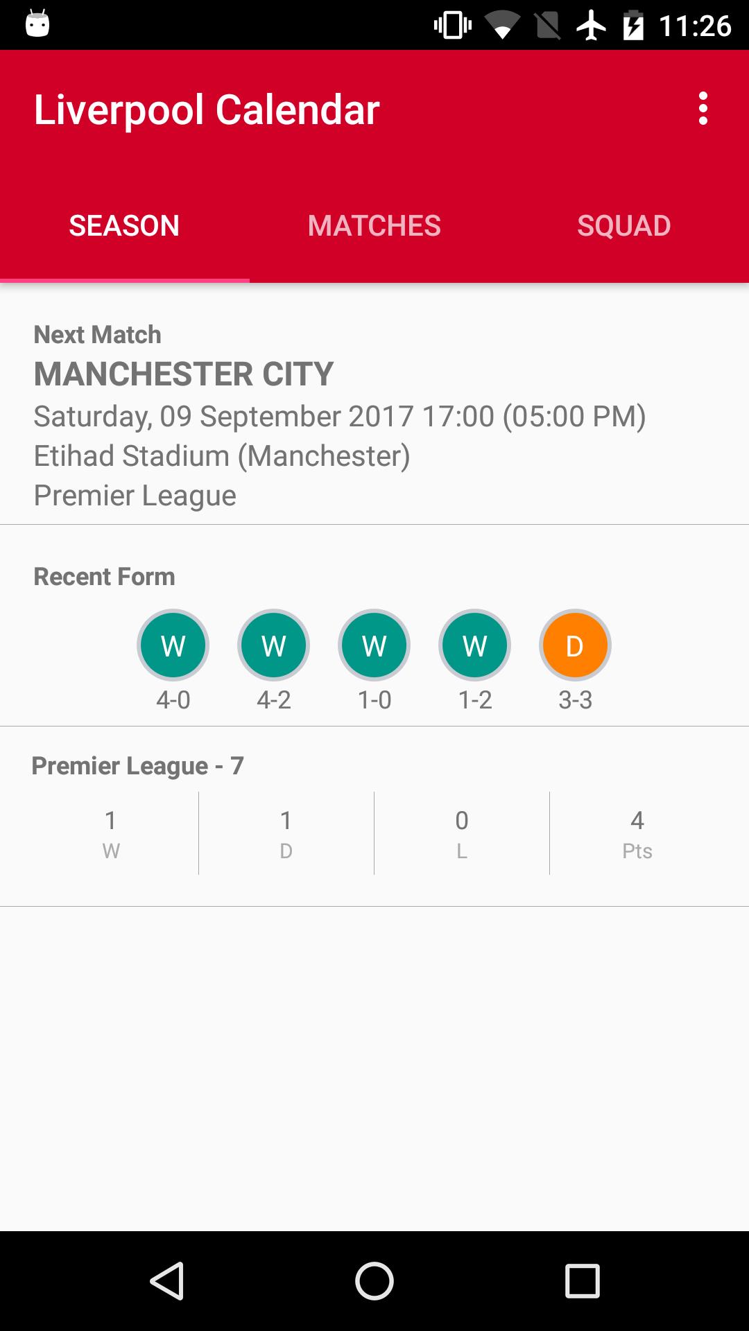 Liverpool Calendar