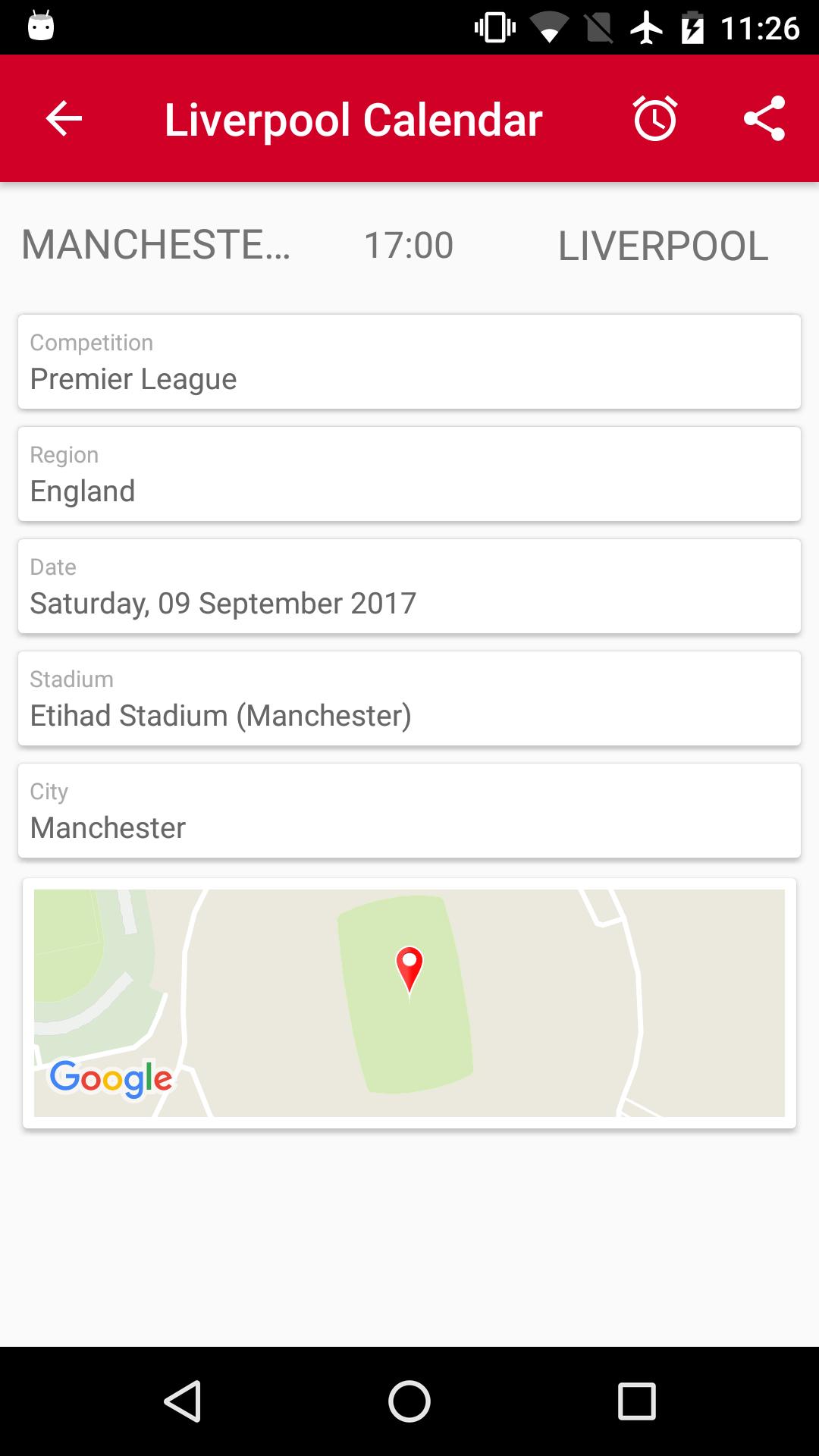 Liverpool Calendar