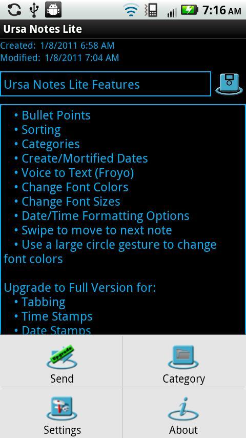Ursa Notes Lite